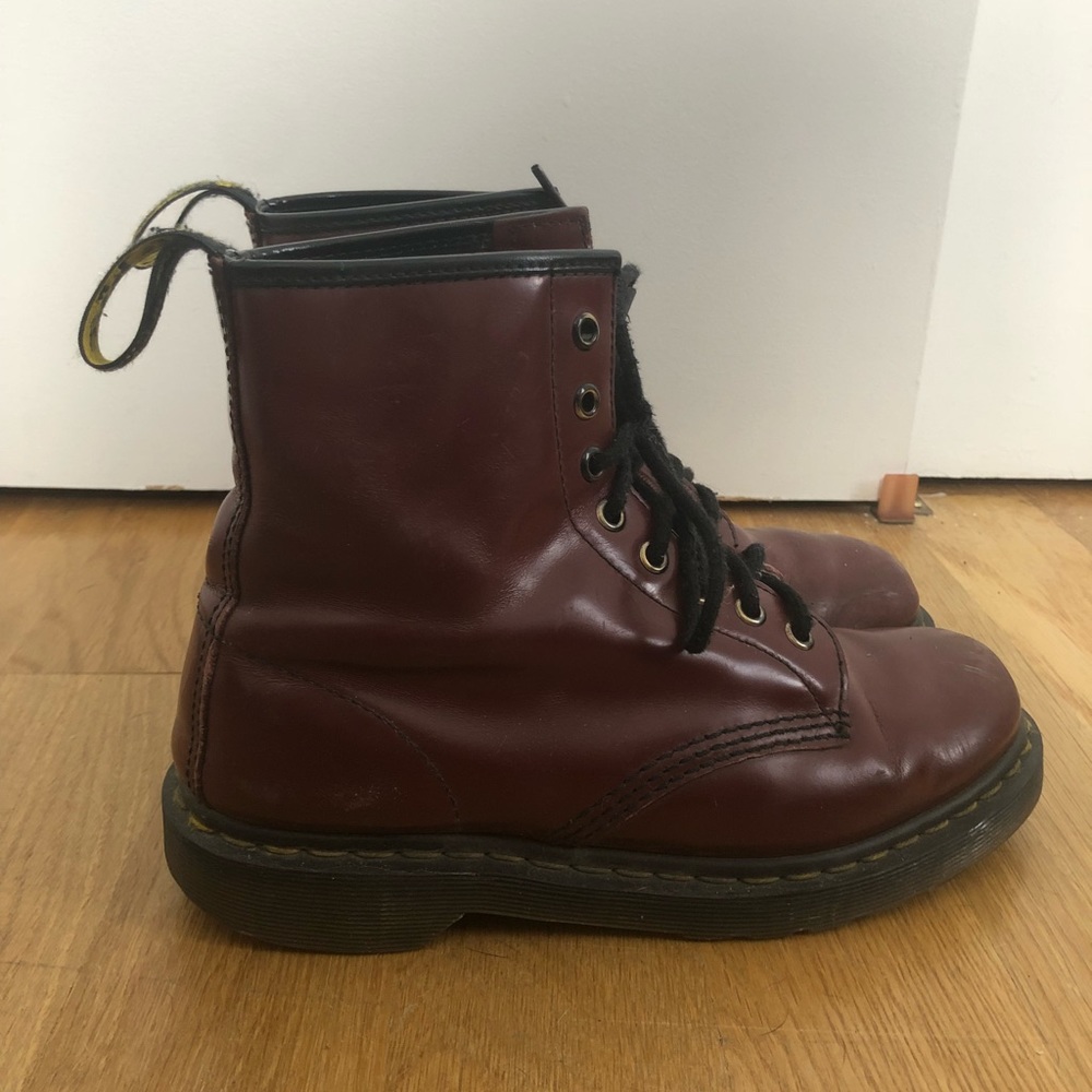 Burgundy Doc Martens With Comfort Insoles!